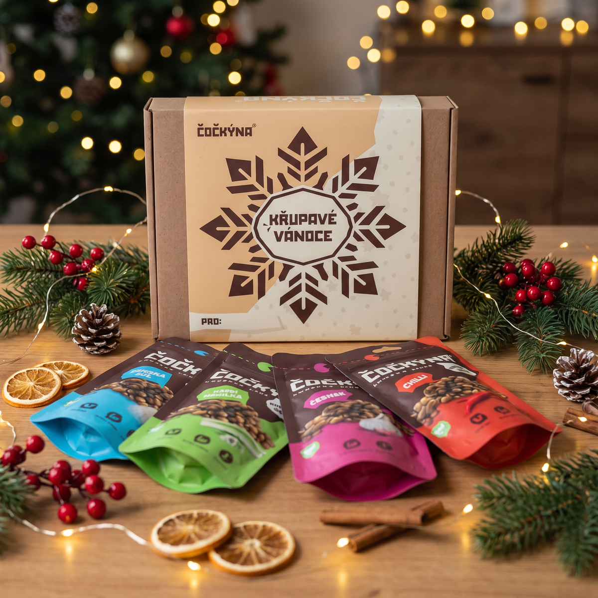 Vánoční box - slaný BIO 400g (4x100g)